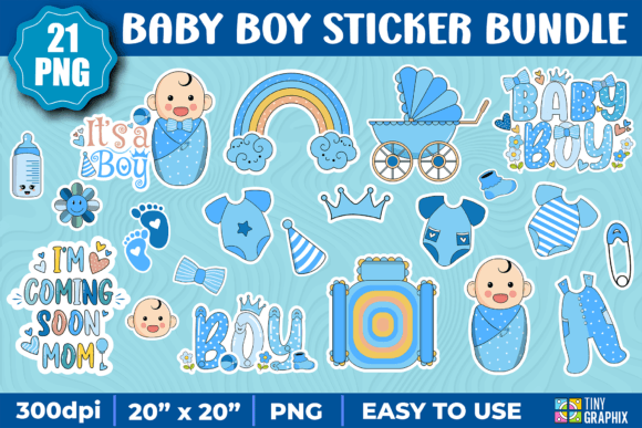 Download Baby Boy Sticker - Newborn Baby Boy - Sticker Collection