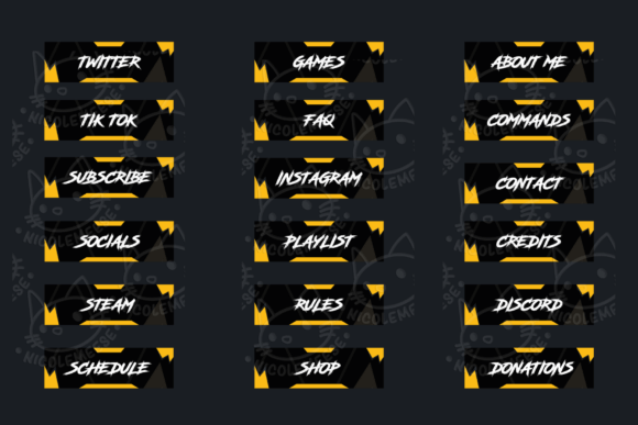 Download Twitch Panels Streaming Overlay Rampage - Premium Resources