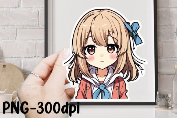 Download Cute Anime Girl Sticker Sublimation - Sticker Collection